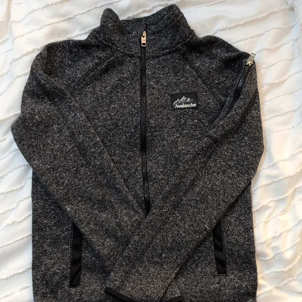 Avalanche Boys Charcoal Zip-Up Sweater Size 10-12 - Picture 1 of 5